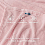 Bedsure Fleece Blanket Twin Blanket Pink - 300GSM Soft Lightweight Plush Cozy Twin XL Blankets for Bed, Sofa, Couch, Travel, Camping, 66 inch X 90 inch