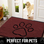 Smiry Dog Door Mat for Muddy Paws, Absorbent Non Slip Dirt Trapper, 30x20