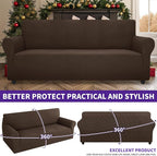 ZNSAYOTX Stretch Oversized Couch Cover Universal Sofa Covers for Living Room Dogs Pet Furniture Protector Spandex Extra Large Sofa Slipcovers with Anti Slip Foam Sticks (Coffee, XL Sofa)