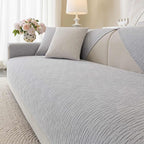 Soft Waterproof Chenille Cover Washable, Non Slip Sectional Sofa Covers for 3 Cushion Couch Sofa L Sharped Sofa Slipcover for Pets, Furniture Protector (1 PCS 36"x94" Light Grey)