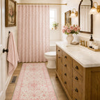 RELEANY Washable Area Rug, Runner 2'x6', Pink/Light Vintage Pink