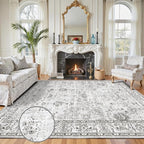 Babovid Grey Area Rug 6x9 for Living Room Bedroom