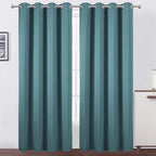 LEMOMO Sea Teal Thermal Blackout Curtains/52 x 84 Inch/Set of 2 Panels Room Darkening Curtains