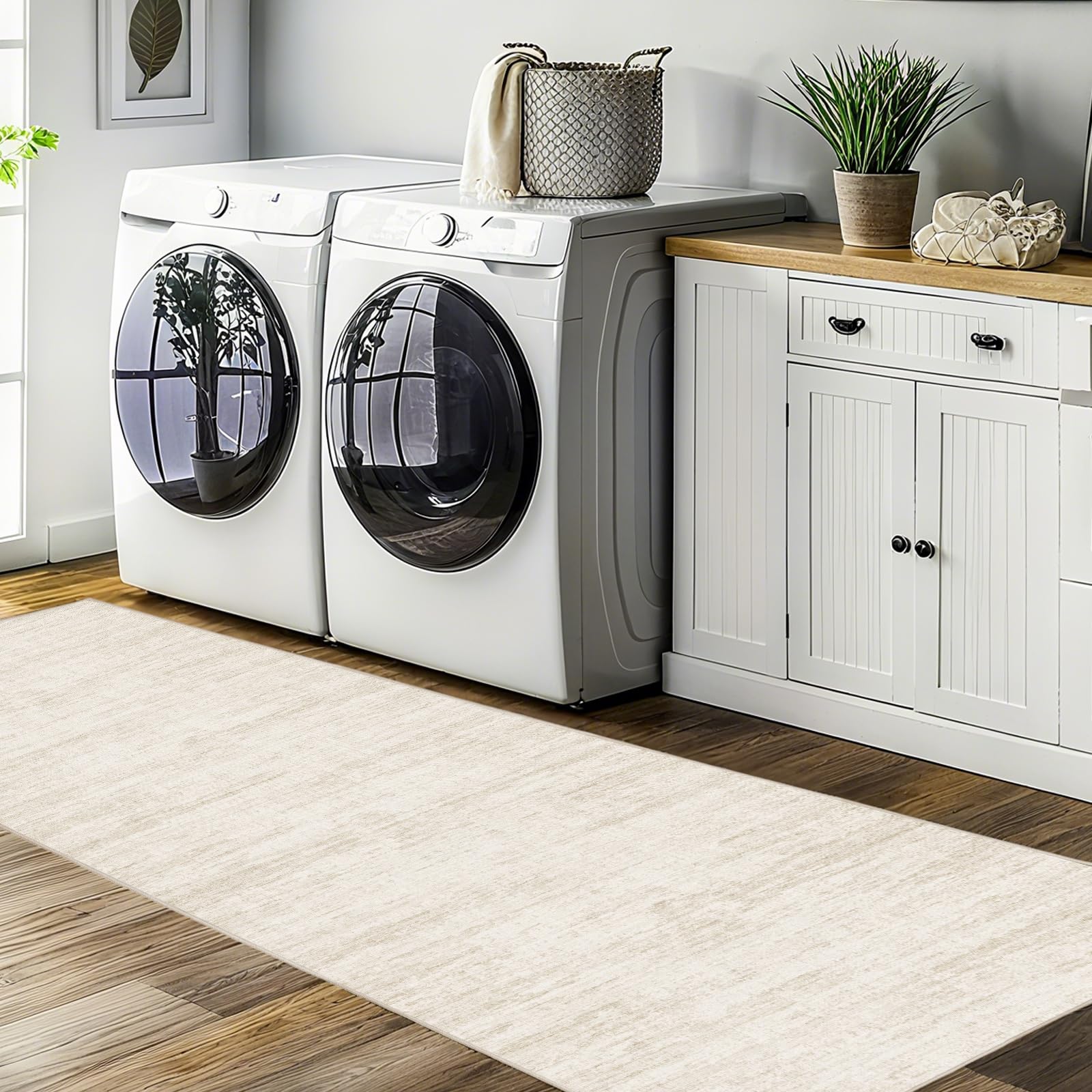 Washable Runner Rugs 3x10 Abstract Kitchen Runner Rug Non Slip Backing, Ultra-Thin Carpet Runners for Hallway 10 ft,Long Rug Runner for Entryway Living Room Bedroom Laundry Room