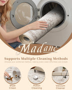 Madane 9x12 Area Rugs for Living Room, Washable Natural Rug Brown/Ivory