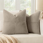 MIULEE Mustard Yellow Decorative Throw Pillow Covers for Couch 20x20 Inch