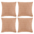 Fancy Homi 4 Packs Decorative Throw Pillow Covers for Living Room Couch Bed, Modern Farmhouse Boho Home Décor Accent Cushion Case, 18" x 18", Peach