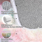 ONASAR Rainbow Area Rugs for Girls Bedroom, 4x6 Fluffy Bedside Colorful Rug, Cute Soft Plush Shaggy Princess Fuzzy Indoor Floor Carpet for Nursery Kids Baby Teen Dorm Playroom Home Decor Aesthetic