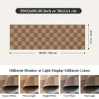 Lahome Checkered Easy Jute Kitchen Runner Rug, 2x8 Outdoor Rugs Washable
