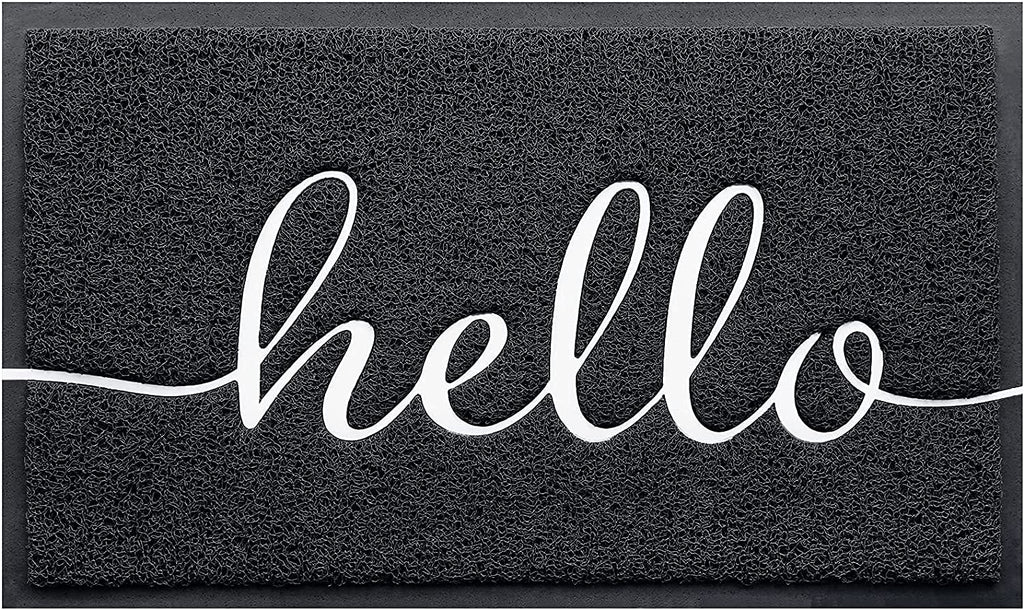 Black Door Mat Welcome Mats Outdoor Indoor Doormat for Entryway Floor Mat