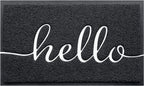 Black Door Mat Welcome Mats Outdoor Indoor Doormat for Entryway Floor Mat