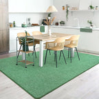 AROGAN Washable 4×6 Bedroom Rug, Modern Area Rugs with Soft Memory Foam for Living Room, Minimalist Non-Slip Indoor Floor Carpet for Dining Room Office Kids Playroom Decor, Green