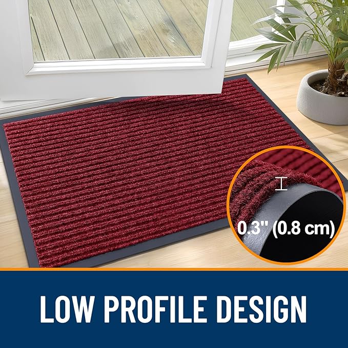 OLANLY Front Door Mat 47x30, Waterproof Heavy-Duty Indoor Outdoor Doormat