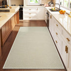 YDKGL 3x5 ft Area Rug Entryway Runner Rug Non Slip Washable, Boho Woven Kitchen Runner Rugs Door Mat Entry Rugs Carpet for Indoor Foyer Backdoor Hallway Floor Bedroom Living Room, Beige