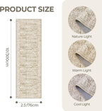 Kitchen Runner Rugs Non Skid Washable - 2.5 x 10 Runner Rug with Anti Slip Backing, Ultra-Thin Soft Rug Runner for Hallway, Bedroom, Living Room (2.5'x10', Brown/Ivory)