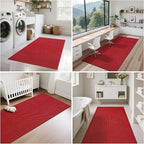YDKGL 2x6 ft Kitchen Runner Rug Mat Non Slip Boho Woven Hallway Runner Washable, Soft Long Entryway Laundry Hall Floor Runners Rugs Carpet for Indoor Backdoor Bedroom Kitchen Living Room, Red