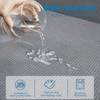 Water-Resistant Spandex Couch Cushion Covers, Stretch Sofa Settee Slipcover Furniture Protector for Living Room, Washable (Sofa Cushion, Light Gray)