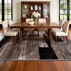 5x7 Washable Area Rugs for Living Room and Bedroom, Vintage Checkered Pattern Non-Slip Carpet, Stain Resistant Low Pile Soft Rug for Dining Room,Office,Nursery,Kids Room(5x7,Chocolate)