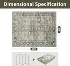 8x10 Retro Washable Area Rugs for Living Room,Bedroom,Dining Room,Nursery