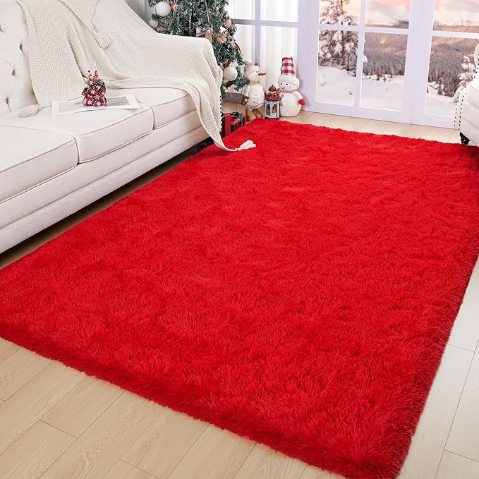 Chicrug Soft Area Rugs for Bedroom Living Room Plush Fluffy Rug 6x9