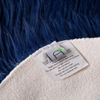 Ashler Faux Fur Rug, Fluffy Shaggy Area Rug Ultra Soft 2 x 3 Feet Sheepskin Fur Rug, Navy Blue Fuzzy Machine Washable Shag Rug, Nursery Decor Throw Rugs for Bedroom, Kids Room, Living Room