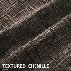 decorUhome Textured Chenille Throw Pillow Covers 26x26 Set of 2 Dark Brown