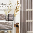 Nanspring Brownish Grey Linen Curtains for Living Room 86 Inches Long Back Tab Light Filtering Semi Sheer Curtain Modern Farmhouse Decor for Bedroom Office Luxury Textured Drapes 52x86, 2 Panels