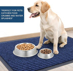 OLANLY Front Door Mat Indoor Outdoor Entrance, 2-Pack 29.5 x 17 Inch, Waterproof Heavy Duty Doormat, Fade Resistant, Low Profile, Easy Clean Patio Porch Welcome Floor Mats for Entry, Blue