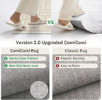 Washable 2x8 Runner Rug - Non Slip Vintage Kitchen Runner Rugs Low-Pile Distressed Long Rugs for Hallway Waterproof Indoor Carpet for Living Room Bedroom Entryway 2'x8' Beige