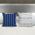 YCOLL Pillow Covers 12x20 Set of 4, Modern Sofa Throw Pillow Cover, Decorative Outdoor Linen Fabric Pillow Case for Chair Sofa Couch Bed Car, Dark Blue