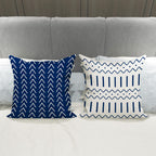 YCOLL Pillow Covers 20x20 Set of 4, Modern Sofa Throw Pillow Cover, Decorative Outdoor Linen Fabric Pillow Case for Chair Sofa Couch Bed Car, Dark Blue