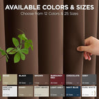 Joydeco Blackout Door Curtain for Doorway Privacy 78 Inches Long, Grommet Closet Curtain for Open Closet, Room Divider for Bedroom Living Room (Brown, 40Wx78L, 1 Panel)