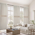 Extra Wide Total Blackout 96 Inch Curtains 72 Inches Wide for Living Room Ivory Cream Pleat Linen Blackout Curtain for Large Window Treatment Privacy Thermal Drapes Rod Pocket(72"W x 96"L 1 Panel)