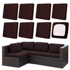 DREAHOTEXTIL 8Pcs Outdoor Cushion Covers, Elastic Patio Cushion Covers