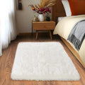 Quntue Small Area Rug, 2x3 Rug for Bedroom Shaggy Throw Rugs for Dorm Rug, Soft Shag Carpet for Kids Room, Plush Comfy Fluffy Bedside Rug for Home Decor Aesthetic, Cream White