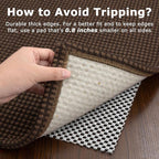 KOZYFLY Runners for Hallways 2x5 ft Washable Kitchen Runner Non Slip Rubber Backed Hall Runners Cotton Entryway Runner Rugs Floor Carpet for Indoor Backdoor Bedroom Kitchen, Brown/Dark Brown