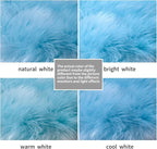 Tangsoo 2x6 Sky Blue Faux Fur Rug,Soft Sheepskin Runner Rug for Bedroom