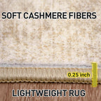 9x12 Area Rugs Washable Rug: Modern Abstract Living Room Rug Soft Anti-Skid Thin Carpet Indoor Floor Non-Shedding Carpets for Bedroom Dining Room Farmhouse Nursery Home Office Beige