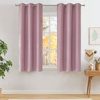 NICETOWN Grey Blackout Curtains for Bedroom 42" Wide x 63" Long 2 Panels