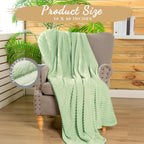 Buryeah 6 Pcs Flannel Throw Blanket Bulk 50 x 60 in Sleepover Blanket Outdoor Wedding Throw Lightweight, Oeko-tex Standard 100 Certified for Sofa Homeless Gifts (Mint)