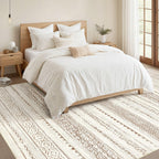 Nakagishi Boho 10x14 Area Rug Living Room Rugs Machine Washable Brown