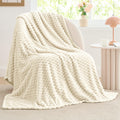 BEDELITE Cream Throw Blanket for Couch, Soft Cozy Gifts for Women, 50 * 60