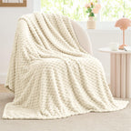BEDELITE Cream Throw Blanket for Couch, Soft Cozy Gifts for Women, 50 * 60