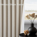 Topfinel Beige White 100% Blackout Curtains 72 Inches Long 2 Panels for Bedroom Natural Linen Heavy Insulated Bay Window Curtains Modern Neutral Drapes for Bedroom/Cabin/Kitchen (W52 x L72)
