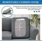 XINEAGE 2026 New 4 Pieces Extra Large Couch Covers for 3 Cushion Sofa Super Stretch Sofa Cover for 3 Large Seat Cushion Universal Slip Cover for Living Room (Light Gray), 91"-110"(3 Cushions)