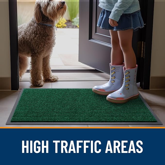 OLANLY Front Door Mat 59x40, Waterproof Heavy-Duty Indoor Outdoor Doormat