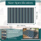 3x5 Striped Entry Rug - Small Washable Indoor Outdoor Mats for Front Door Non-Slip Porch Rug Navy Blue Coastal Throw Rugs for Bedroom Entryway Kitchen Office Welcome Layer Doormat Decor