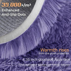 8x10 Area Rugs for Living Room: Fluffy Shag Soft Washable Rug Large Fuzzy Plush Indoor Carpet for Bedroom Nursery Playroom Kids Girls Boys Room (Purple, 8'x10')