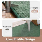 5x7 Green/White Area Rug Non-Slip Washable Soft for Living Room Bedroom