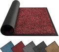 Mibao Super Absorbent Front Door Mat, 72" x 48", Non-Slip Washable Indoor Doormats, Low Profile Entryway Rug Outdoor, Dirt Resistant Welcome Mats for Front and Back Door Entrance, Red